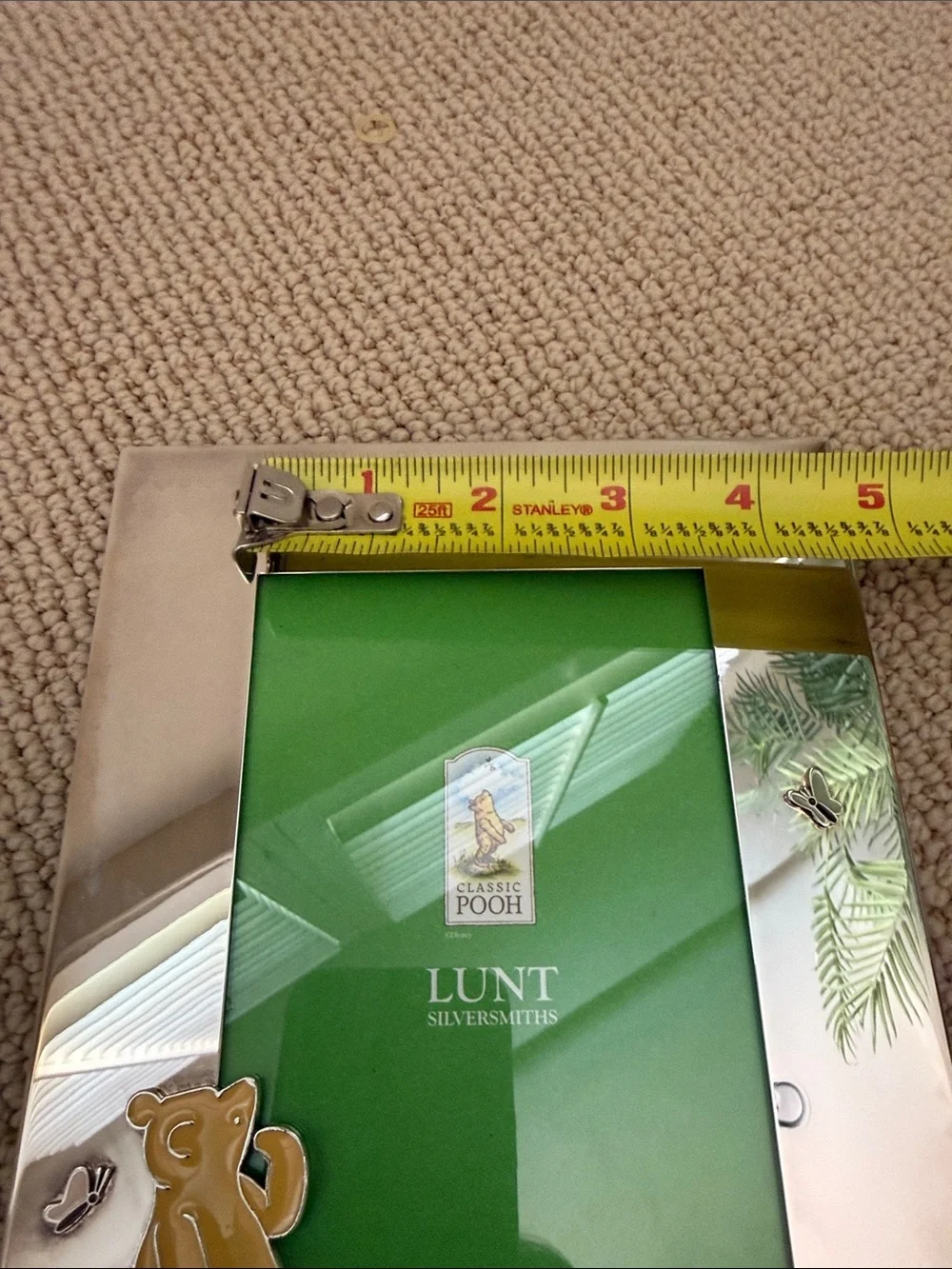 Vintage Lunt Winnie the Pooh Silver Picture Frame -